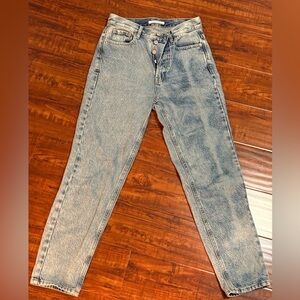Pacsun Ultra High Rise Slim Split Wash Jeans Two-Tone / Asymmetrical